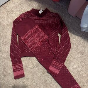 Fabletics Women's Burgundy Cowl Neck Sweater Set